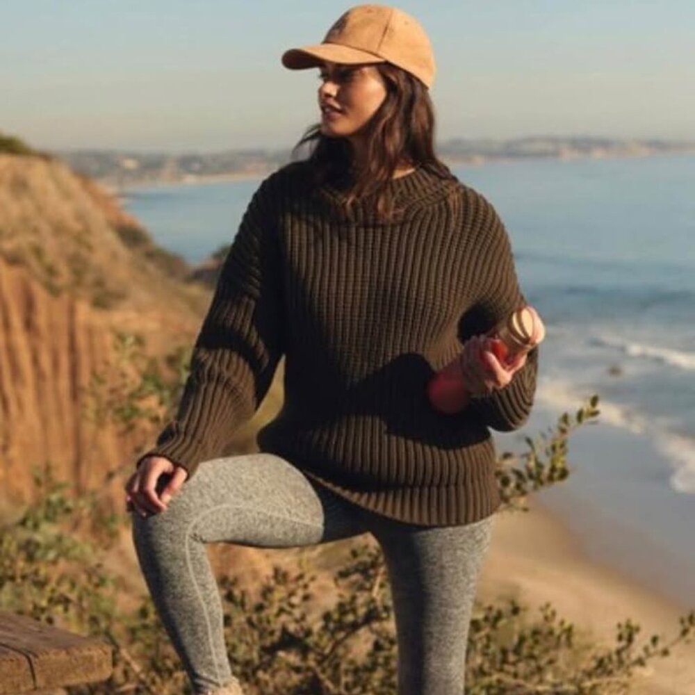 Varley Chunky Sweater, XS, in Wren Brown